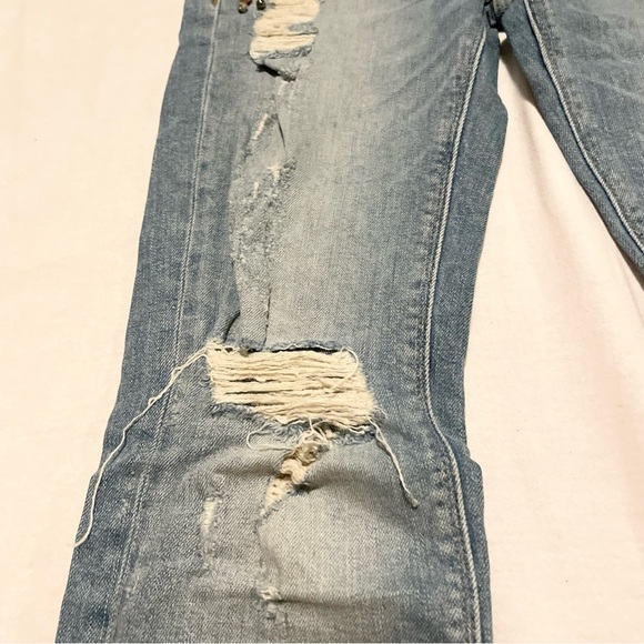 Zara Trafaluc Distressed Blue Jeans Womens Size 4 - Picture 7 of 16